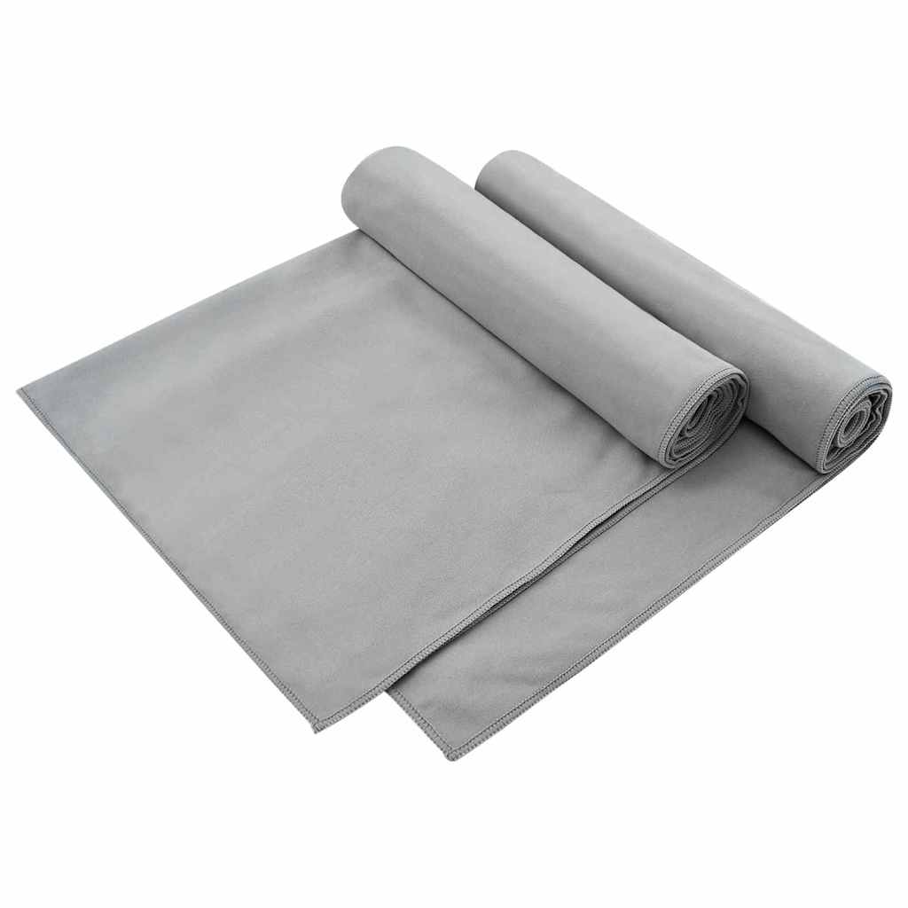 Outdoor Chair Towels 2 pcs Dark grey 130 x 60 cm