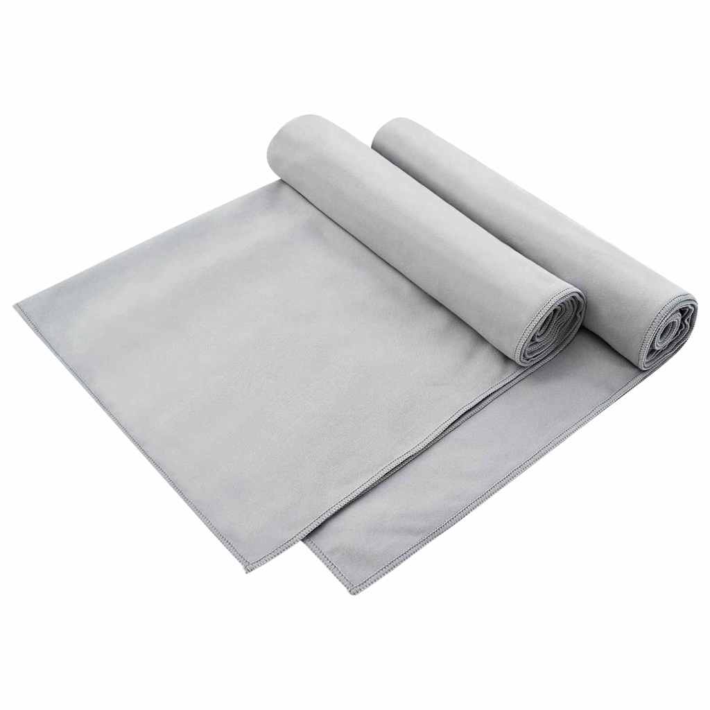 Outdoor Chair Towels 2 pcs Grey 130 x 60 cm