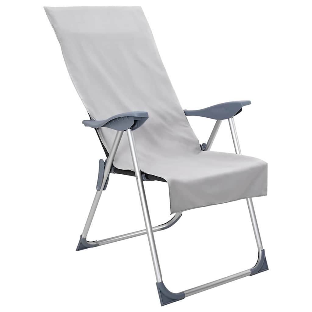 Outdoor Chair Towels 2 pcs Grey 130 x 60 cm