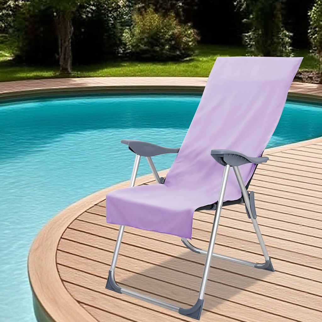 Outdoor Chair Towels 2 pcs Purple 130 x 60 cm