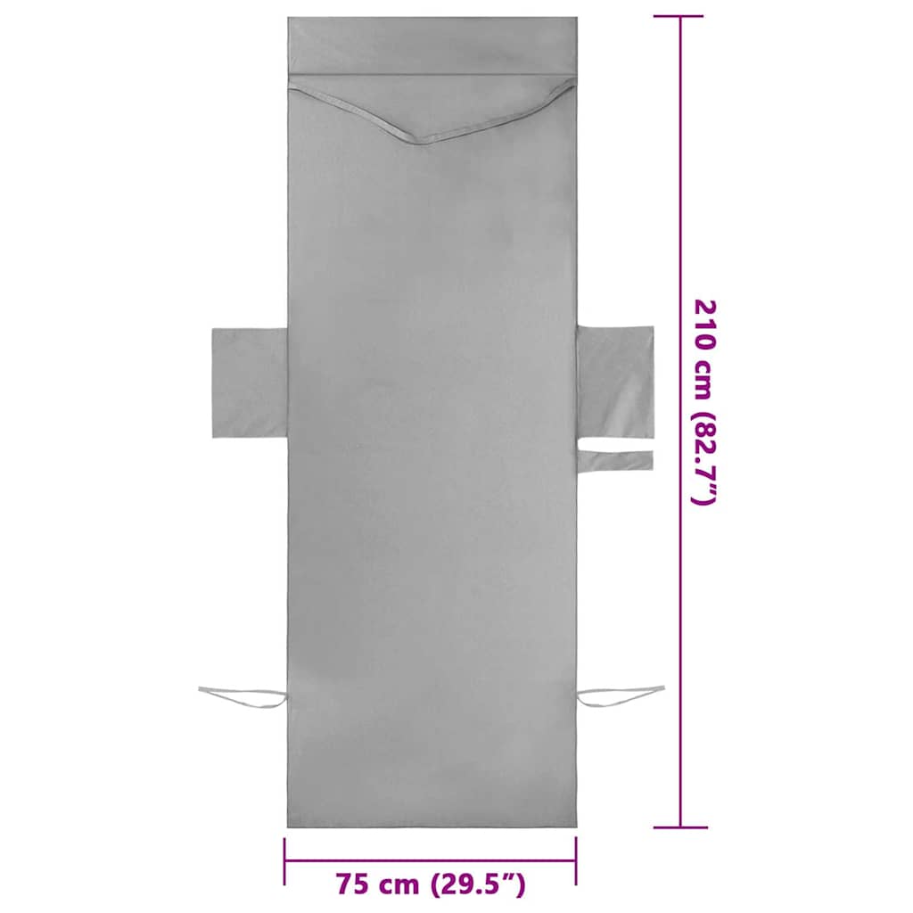 Sunlounger Towels 2 pcs Dark grey 210 x 75 cm