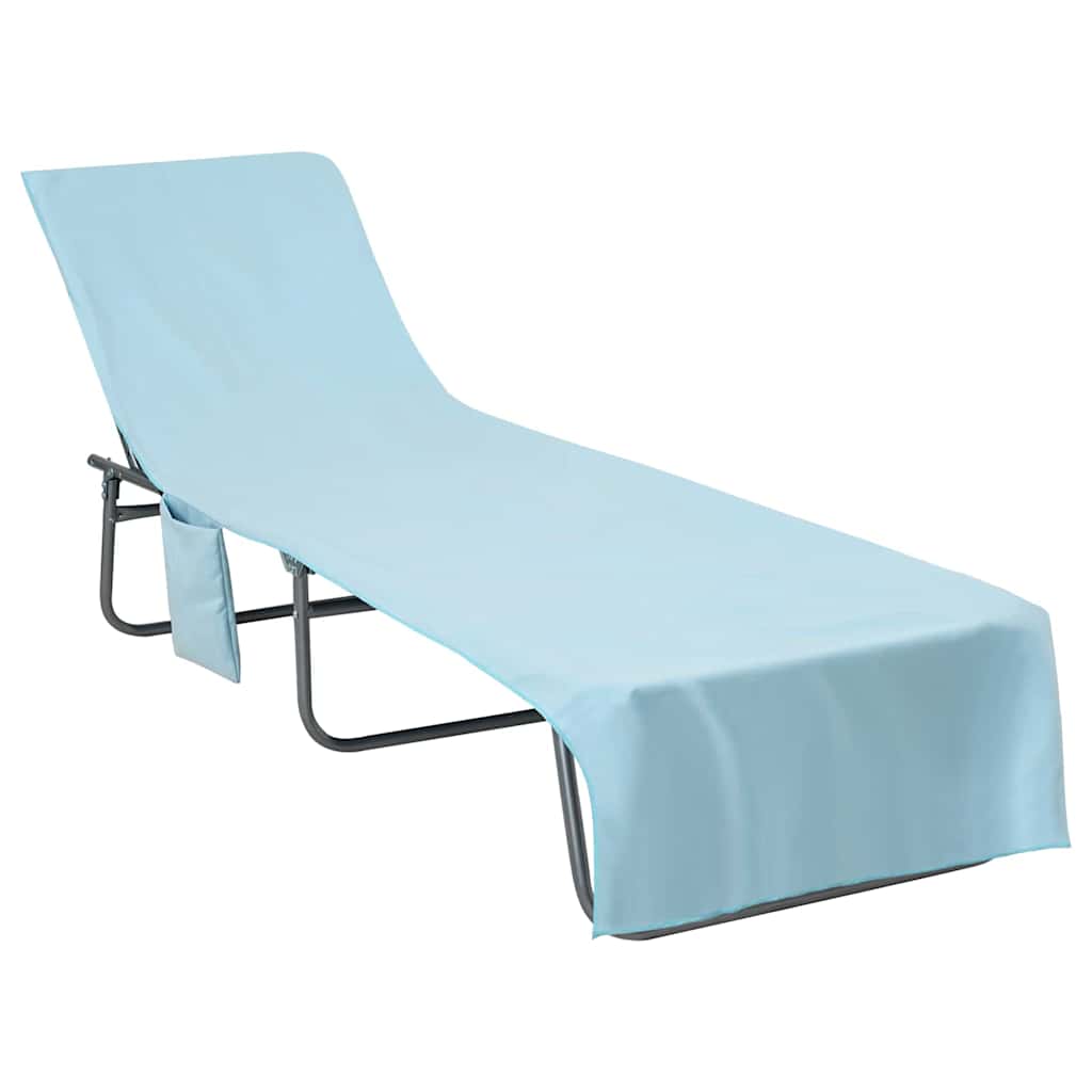 Sunlounger Towels 2 pcs Blue 210 x 75 cm