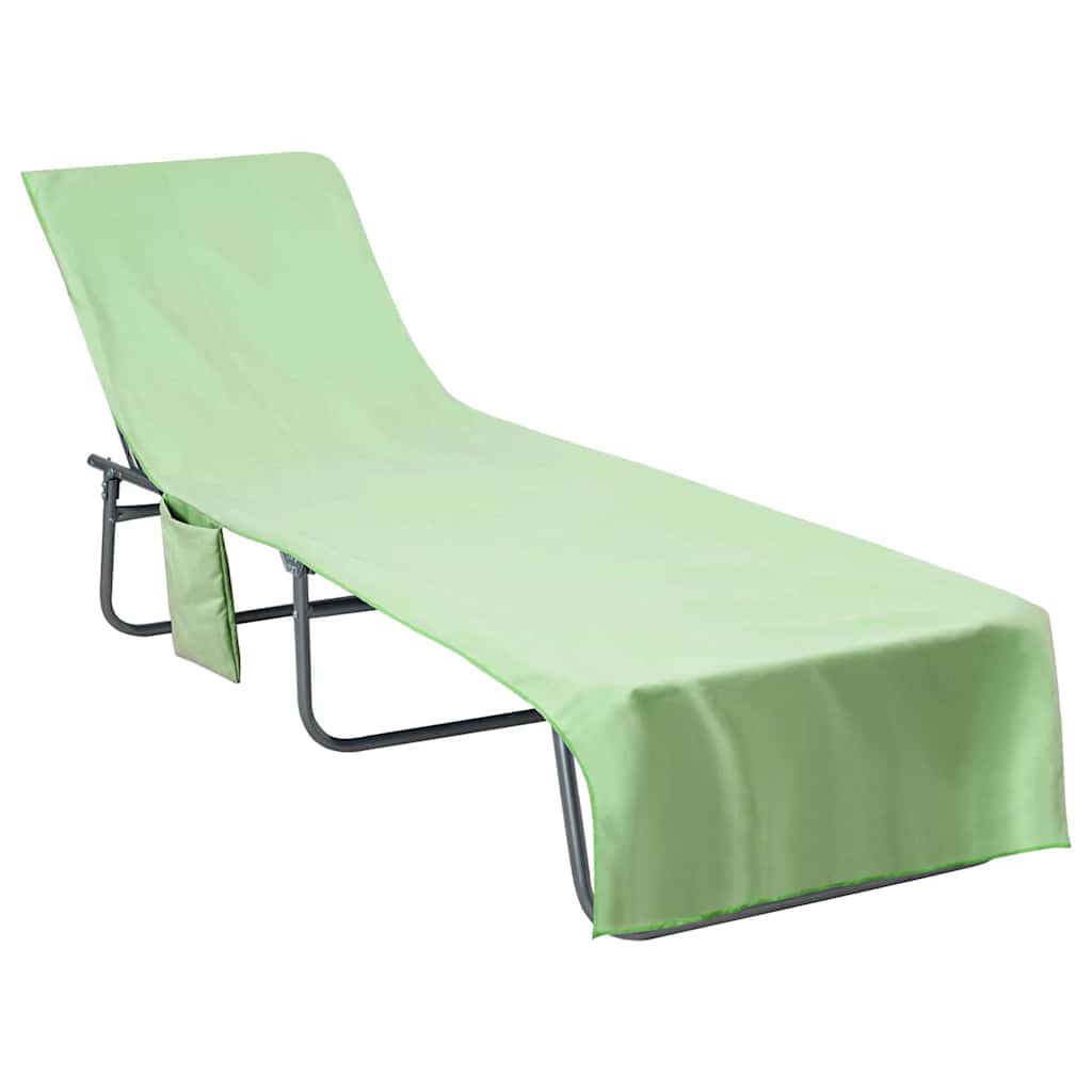 Sunlounger Towels 2 pcs Green 210 x 75 cm