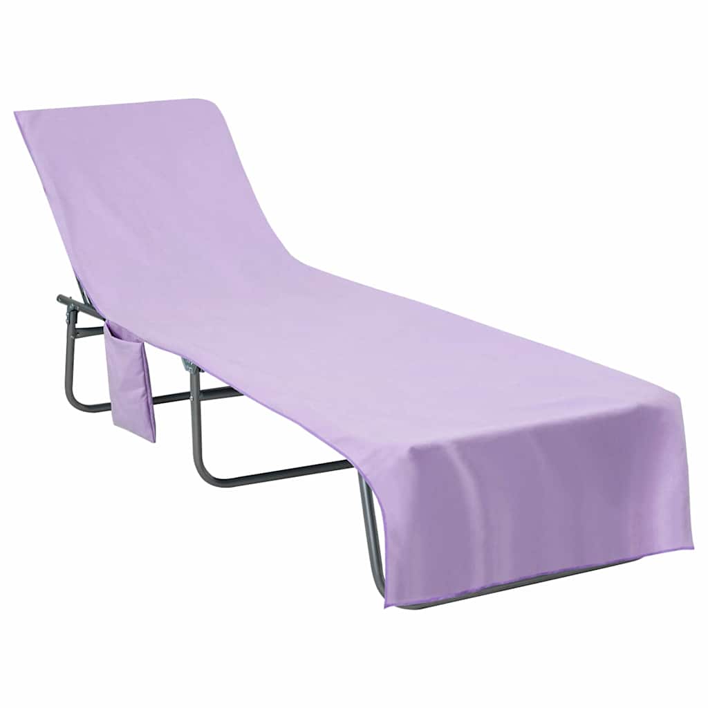 Sunlounger Towels 2 pcs Purple 210 x 75 cm