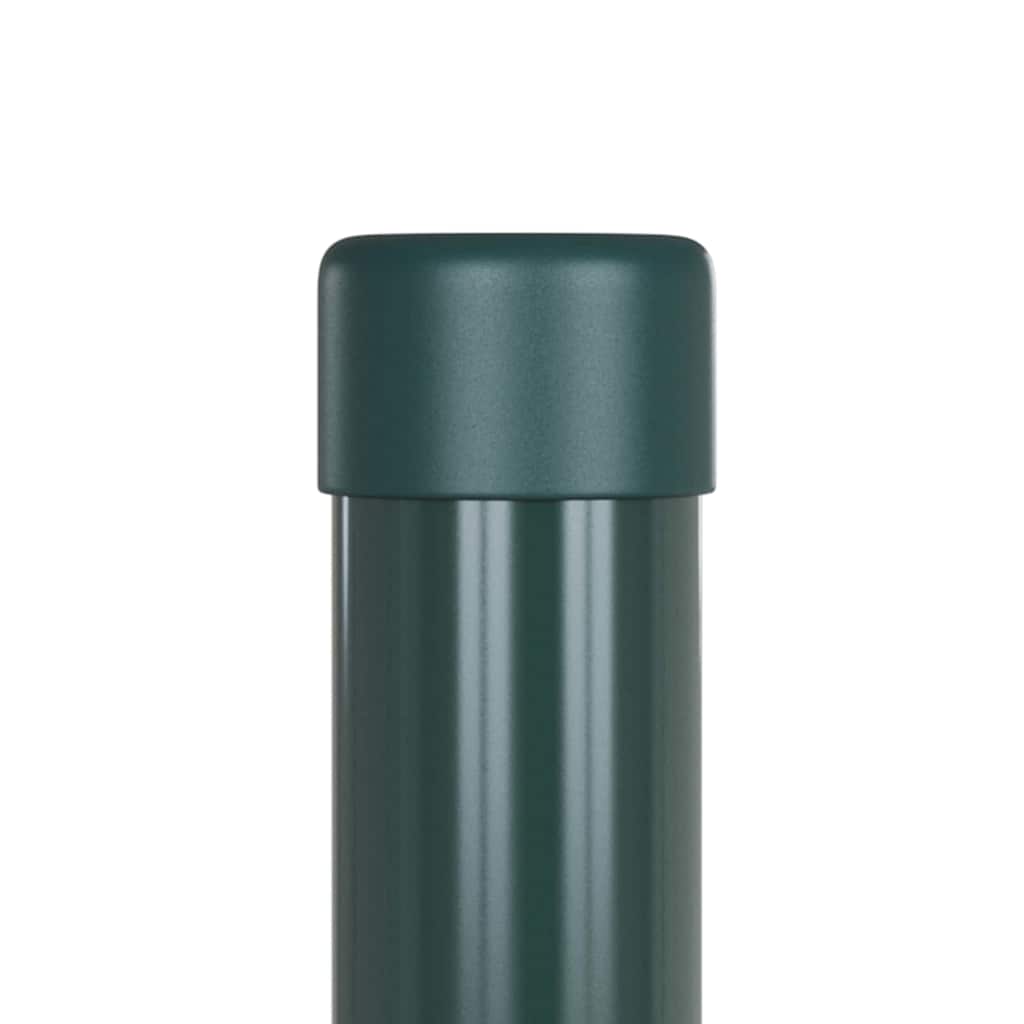 Fence Posts 2 pcs Green 70 cm Powder-coated steel