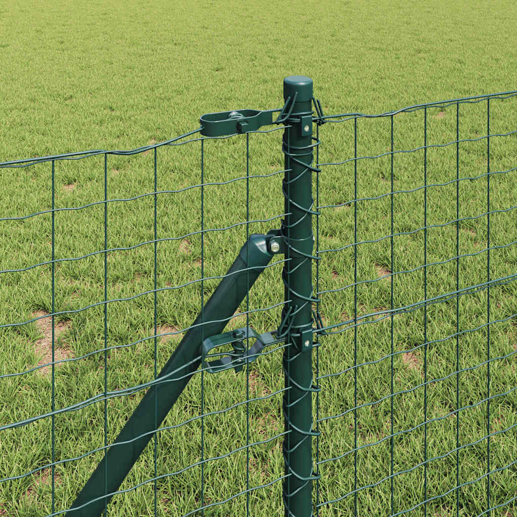 Fence Posts 12 pcs Green 110 cm Powder-coated steel