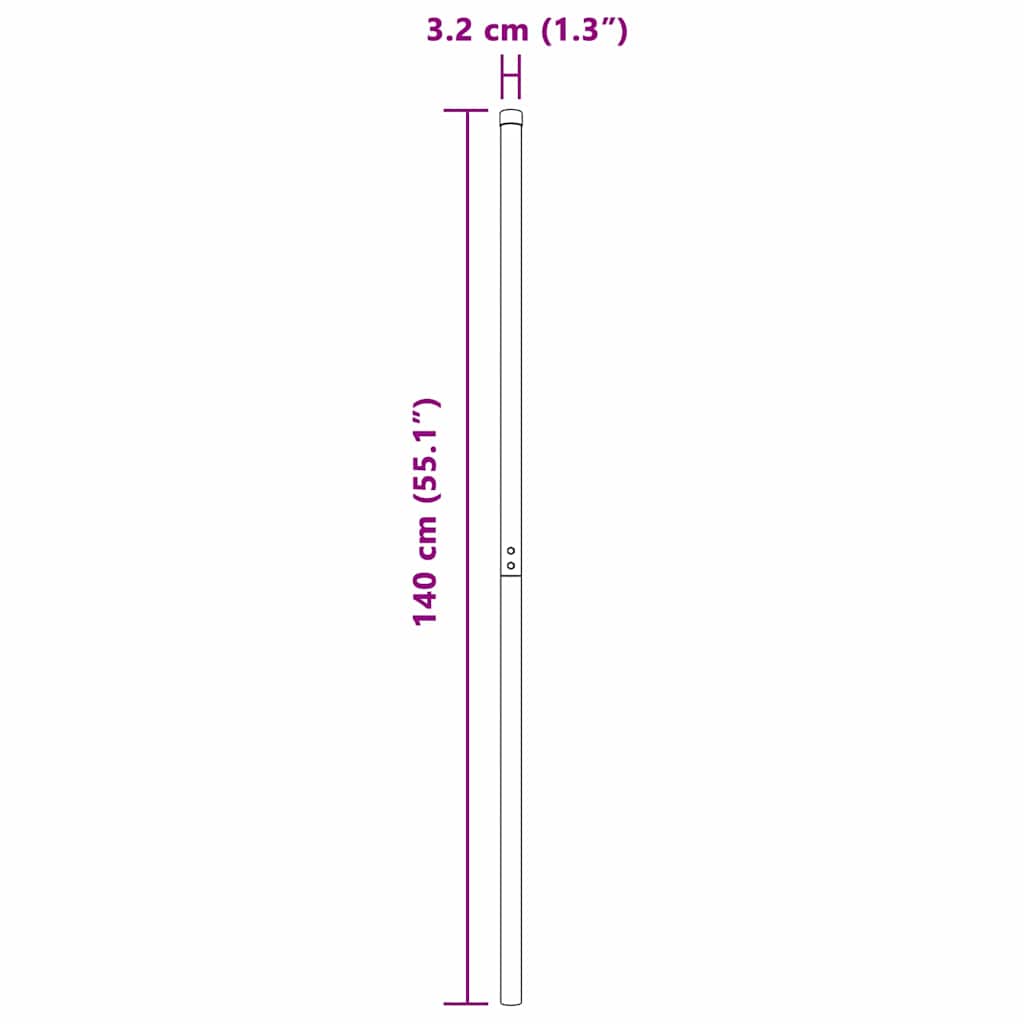 Fence Posts 12 pcs Green 140 cm Powder-coated steel