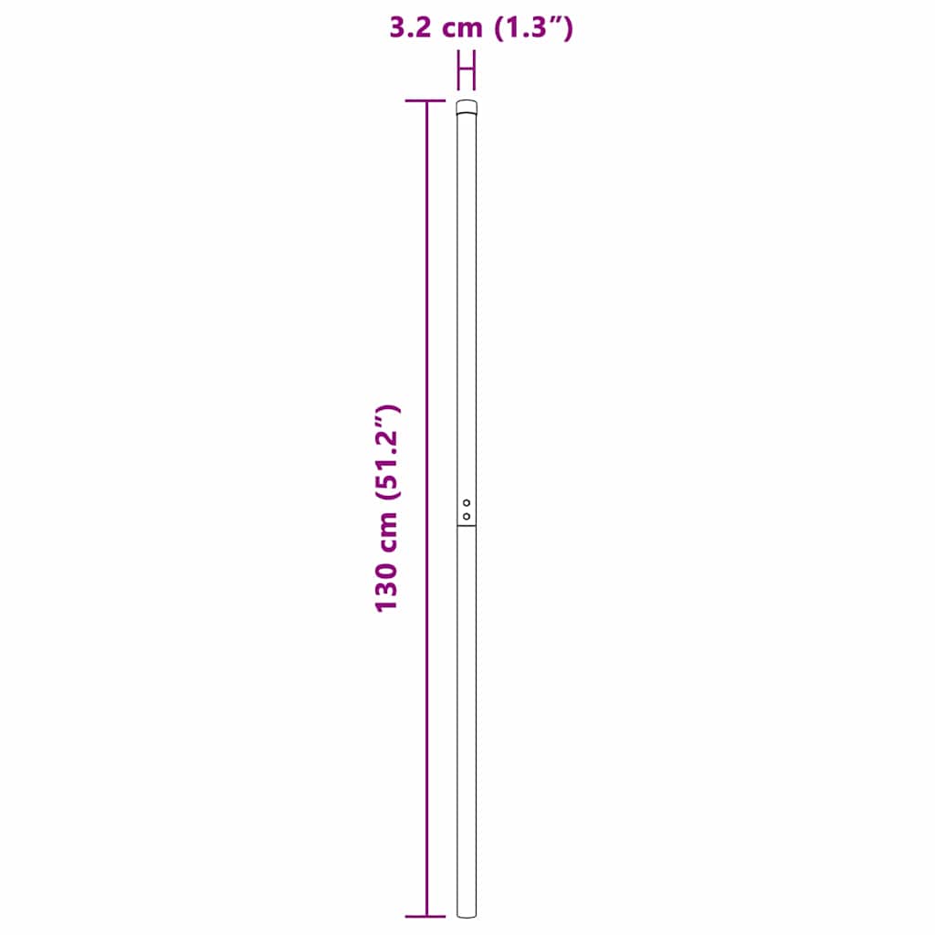 Fence Posts 12 pcs Grey 130 cm Powder-coated steel