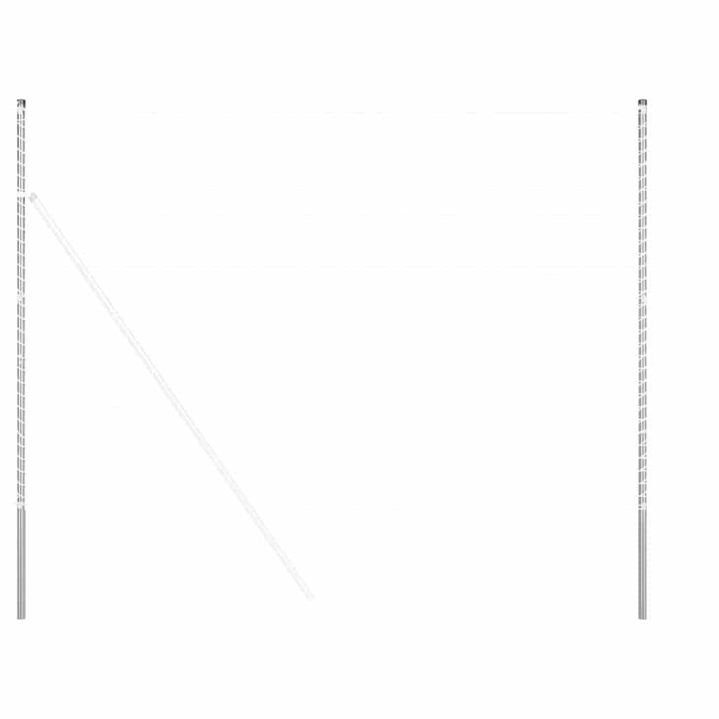 Fence Posts 12 pcs Silver 210 cm Powder-coated steel