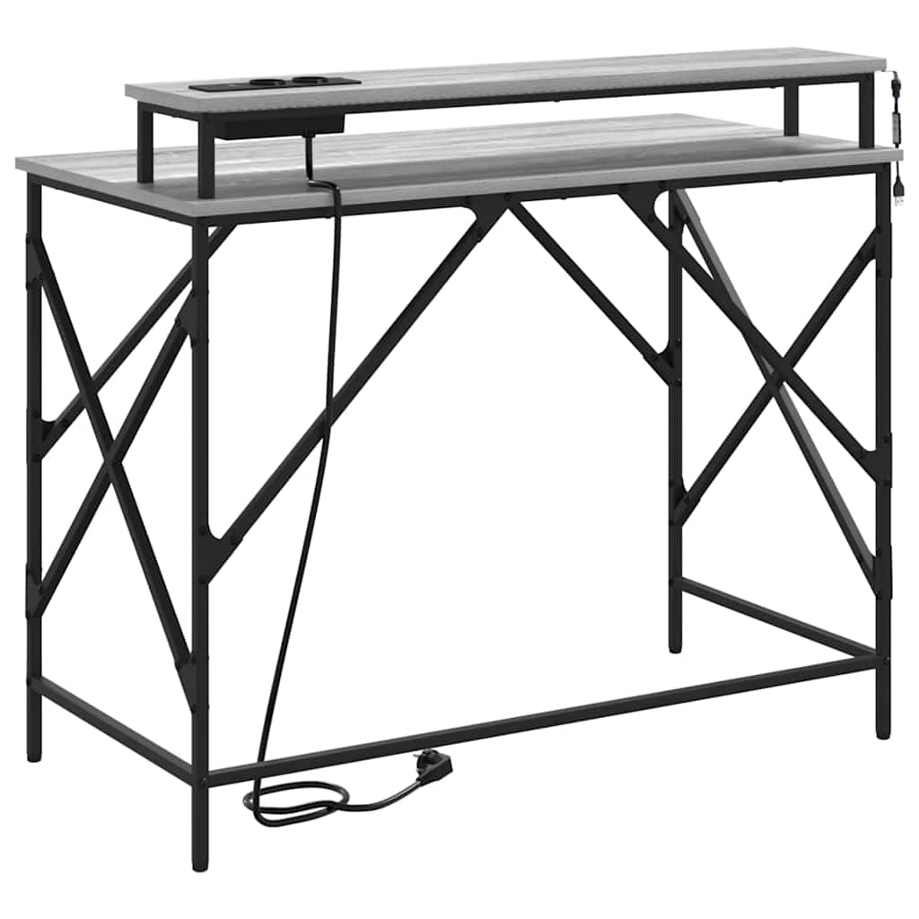 Desk Grey sonoma 100 x 50 x 86.5 cm Engineered wood
