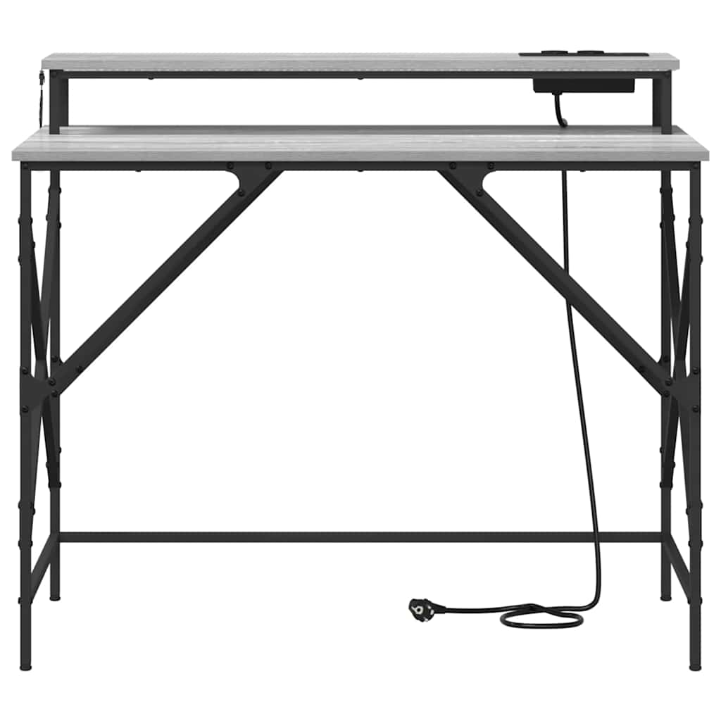 Desk Grey sonoma 100 x 50 x 86.5 cm Engineered wood