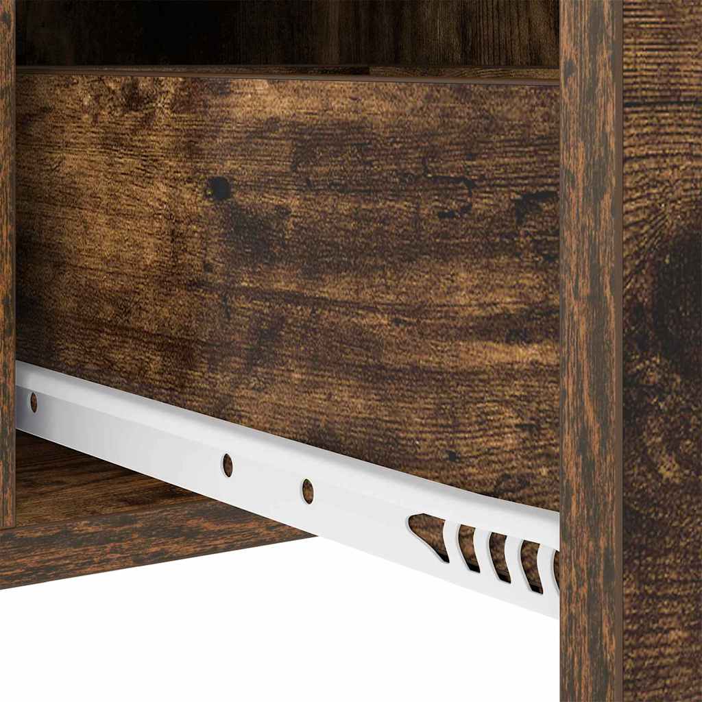 Bedside Table 2 pcs Smoked oak 30 x 48 x 61 cm Engineered wood