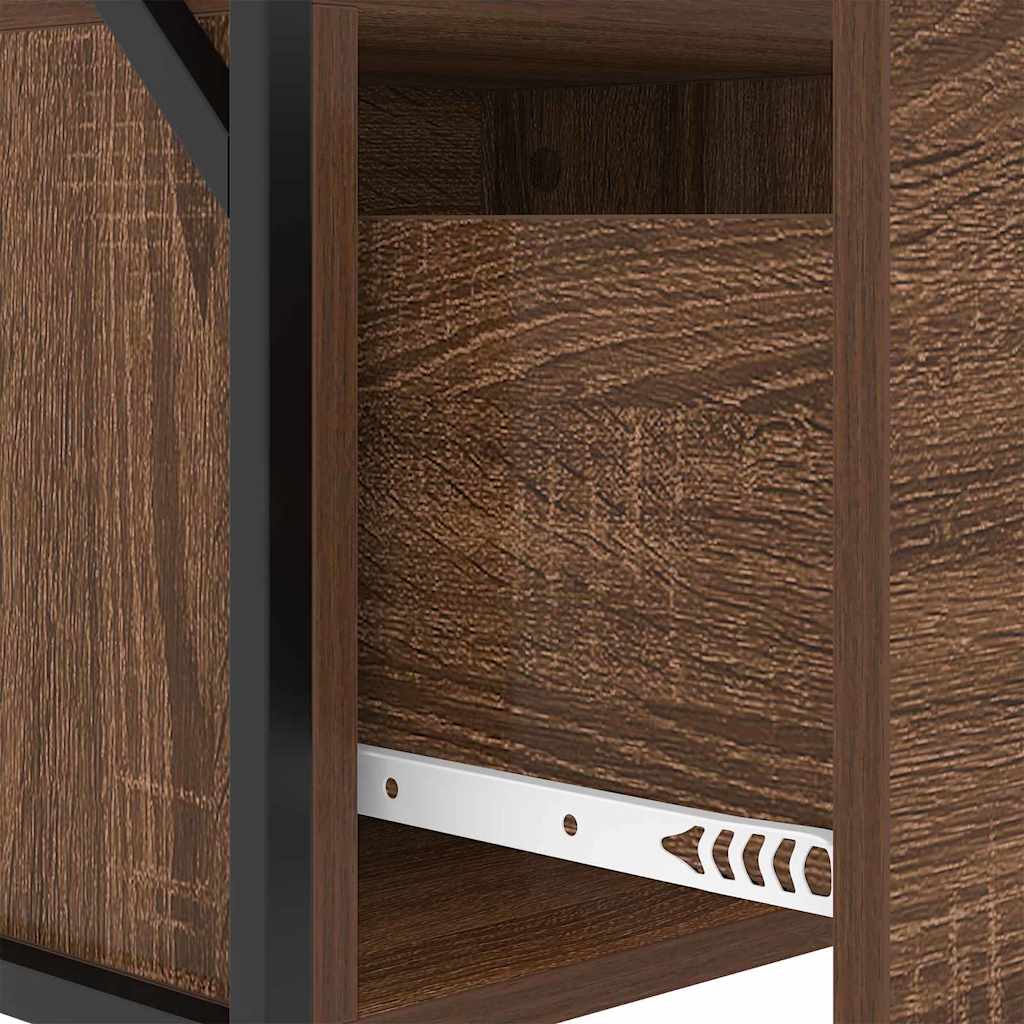 Bedside Cabinet 2 pcs Brown oak 40 x 31 x 60 cm Engineered wood