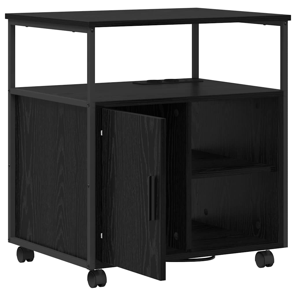 Office Cabinet Black oak 61 x 46 x 67 cm Engineered wood