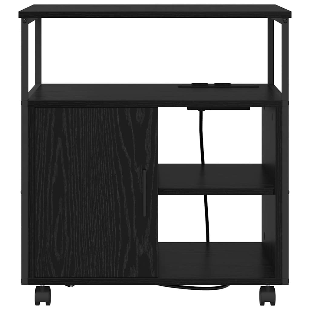 Office Cabinet Black oak 61 x 46 x 67 cm Engineered wood