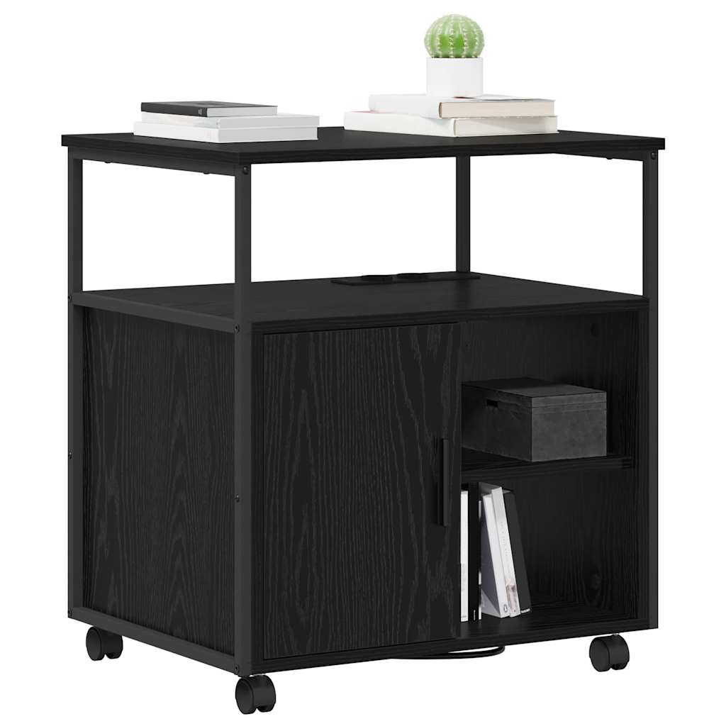 Office Cabinet Black oak 61 x 46 x 67 cm Engineered wood