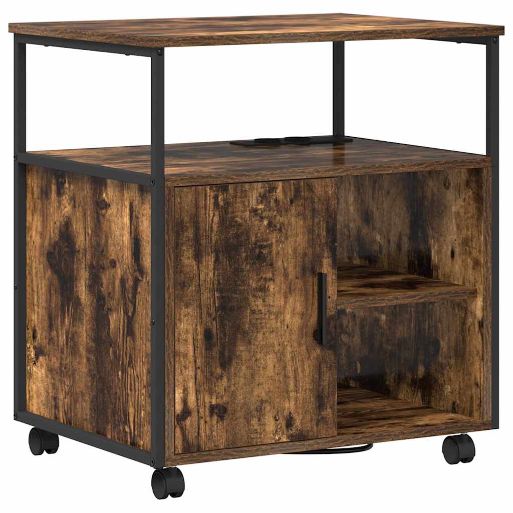 Office Cabinet Smoked oak 61 x 46 x 67 cm Engineered wood