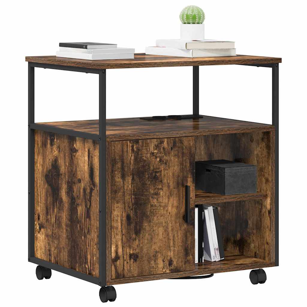 Office Cabinet Smoked oak 61 x 46 x 67 cm Engineered wood