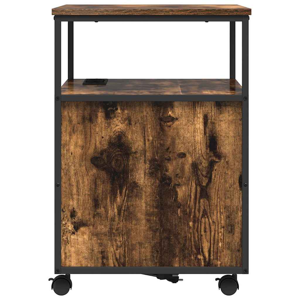 Office Cabinet Smoked oak 61 x 46 x 67 cm Engineered wood