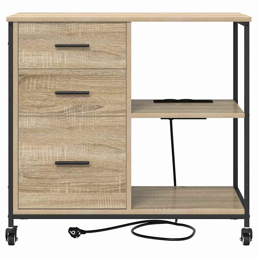 Office Cabinet Sonoma oak 76 x 41 x 72 cm Engineered wood