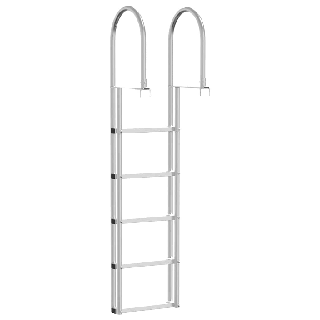 Dock Ladder 5-Steps Silver 45 x 11.5 x 190 cm Aluminum