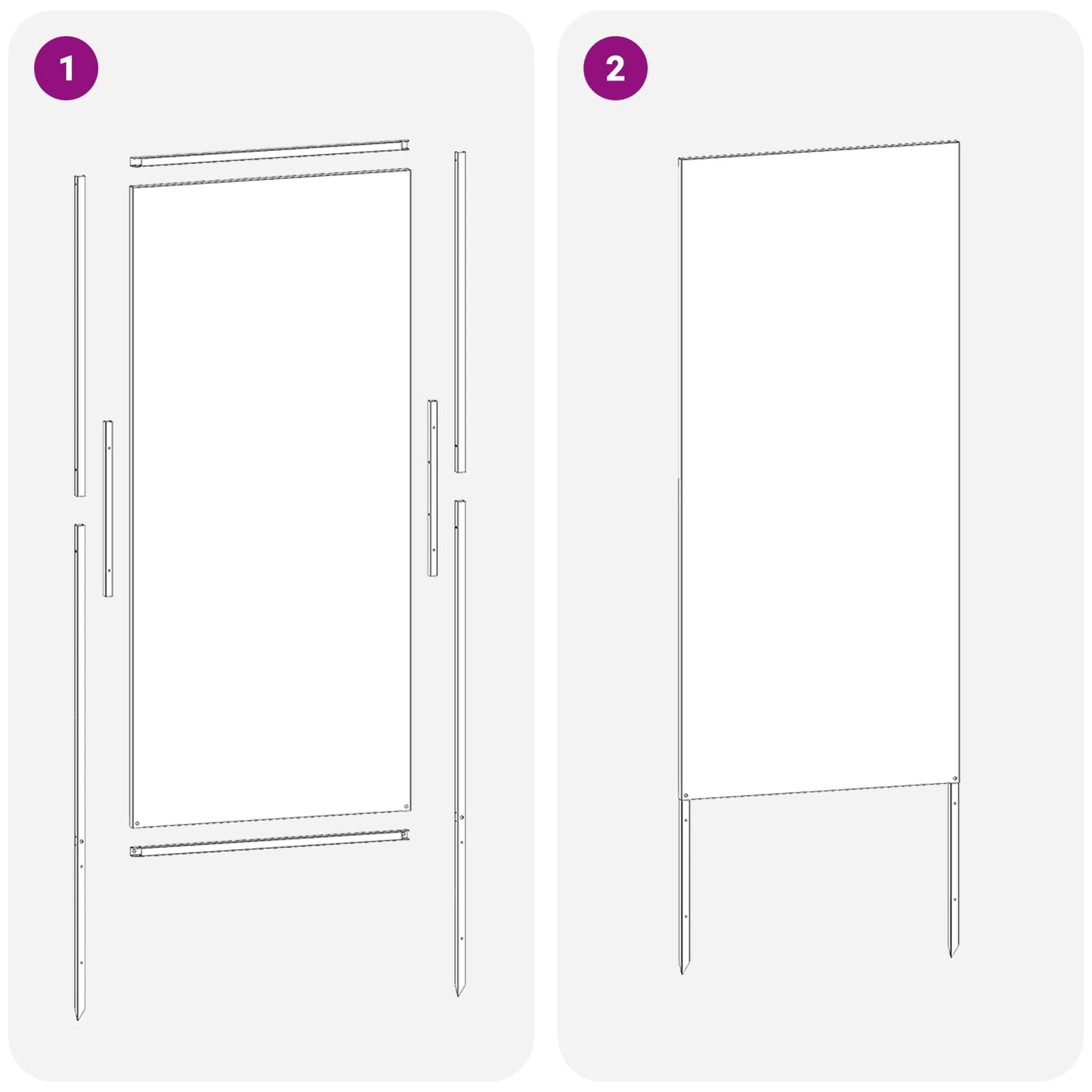 Garden Privacy Screen Rusty 50 x 140 cm Weathering steel