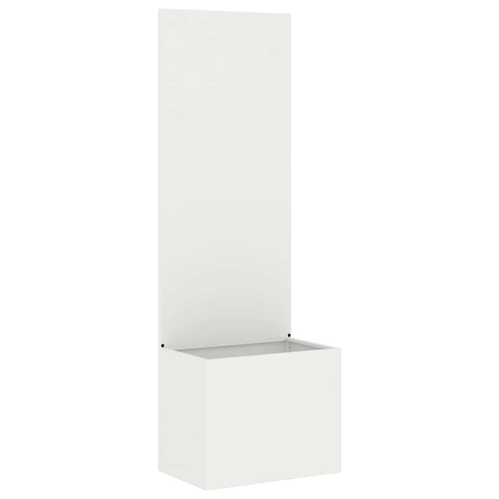 Garden Planter with Decorative Panel White 50 x 140 cm