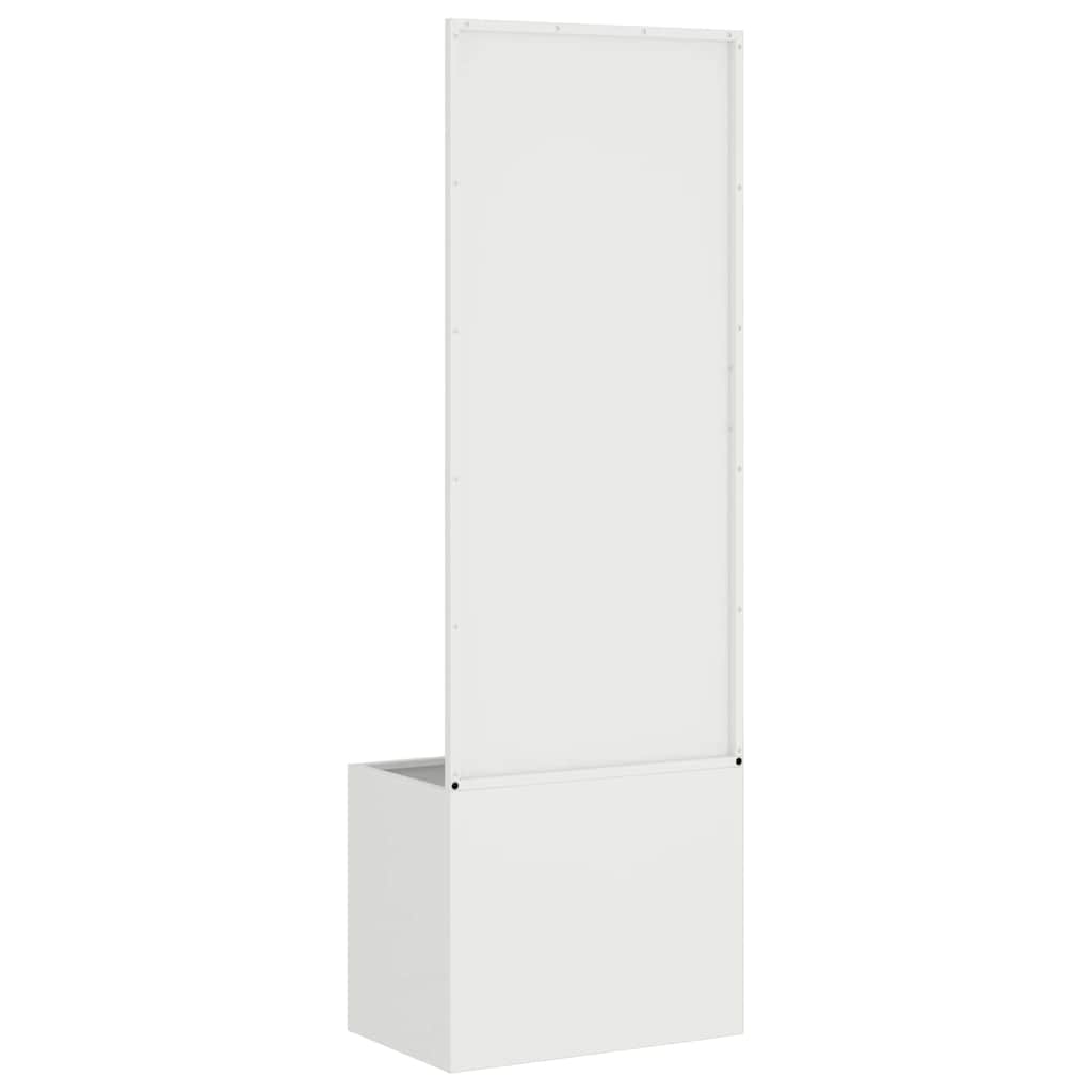 Garden Planter with Decorative Panel White 50 x 140 cm