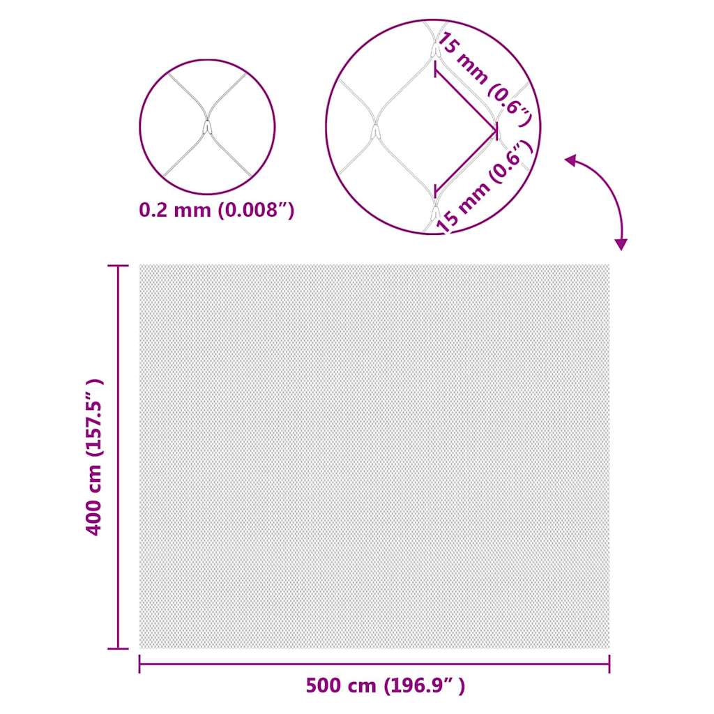 Bird Protection Net Green 4 x 5 m HDPE