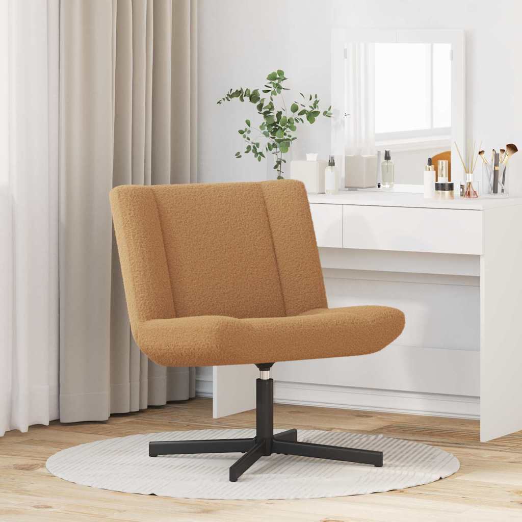 Swivel Chair Beige 63 x 75 x 76 cm Sheepskin