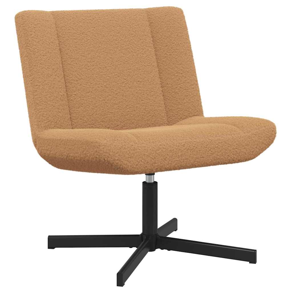Swivel Chair Beige 63 x 75 x 76 cm Sheepskin