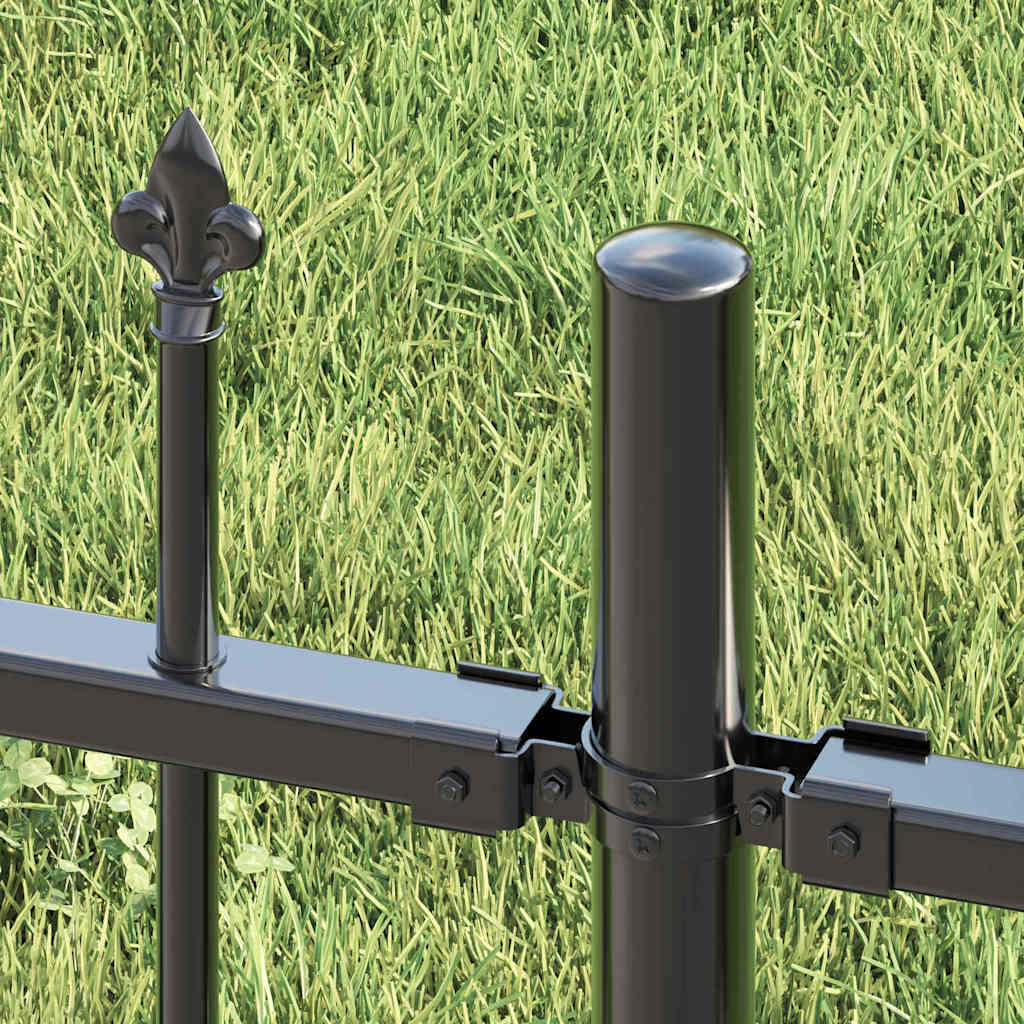 Garden Fence Grey 115 cm Powder-coated steel