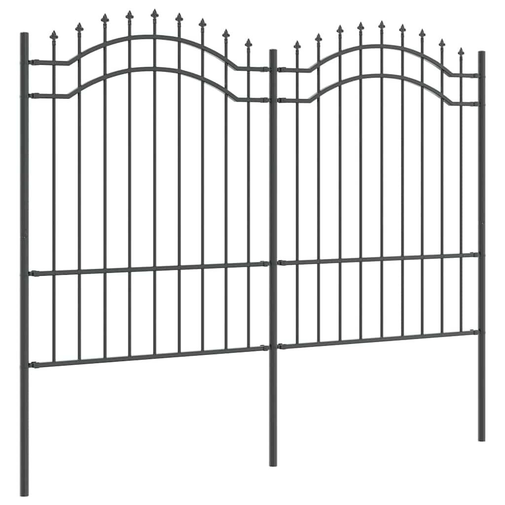 Garden Fence Grey 190 cm Powder-coated steel