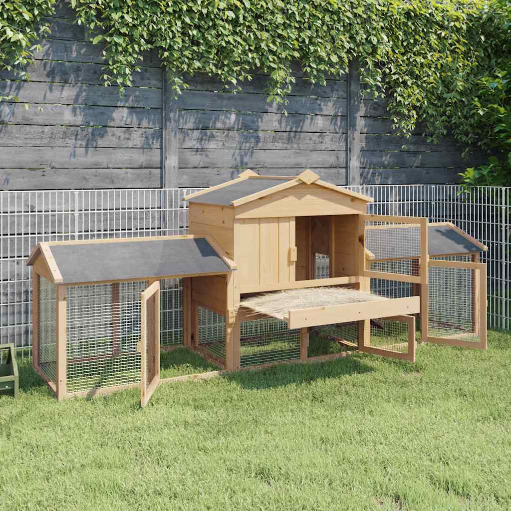 Chicken Coop Brown 225 x 60 x 89 cm