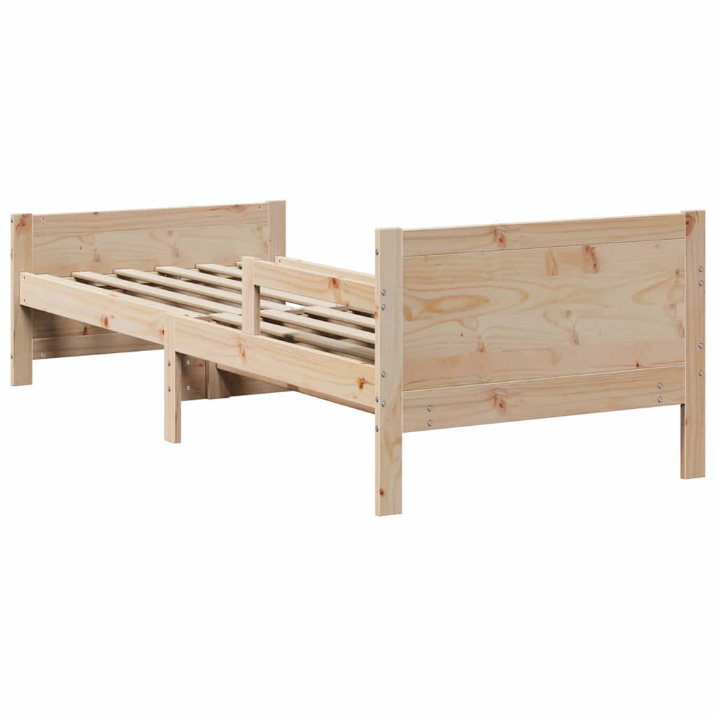 Extendable Bed Frame for Kids Other Brown 80 x 130 / 165 / 200 cm