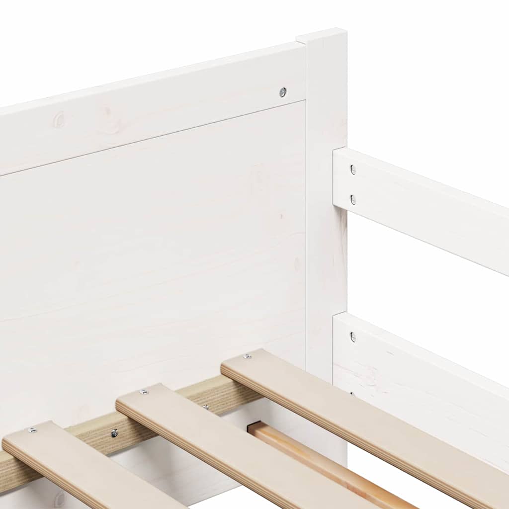 Extendable Bed Frame for Kids Other White 80 x 130 / 165 / 200 cm
