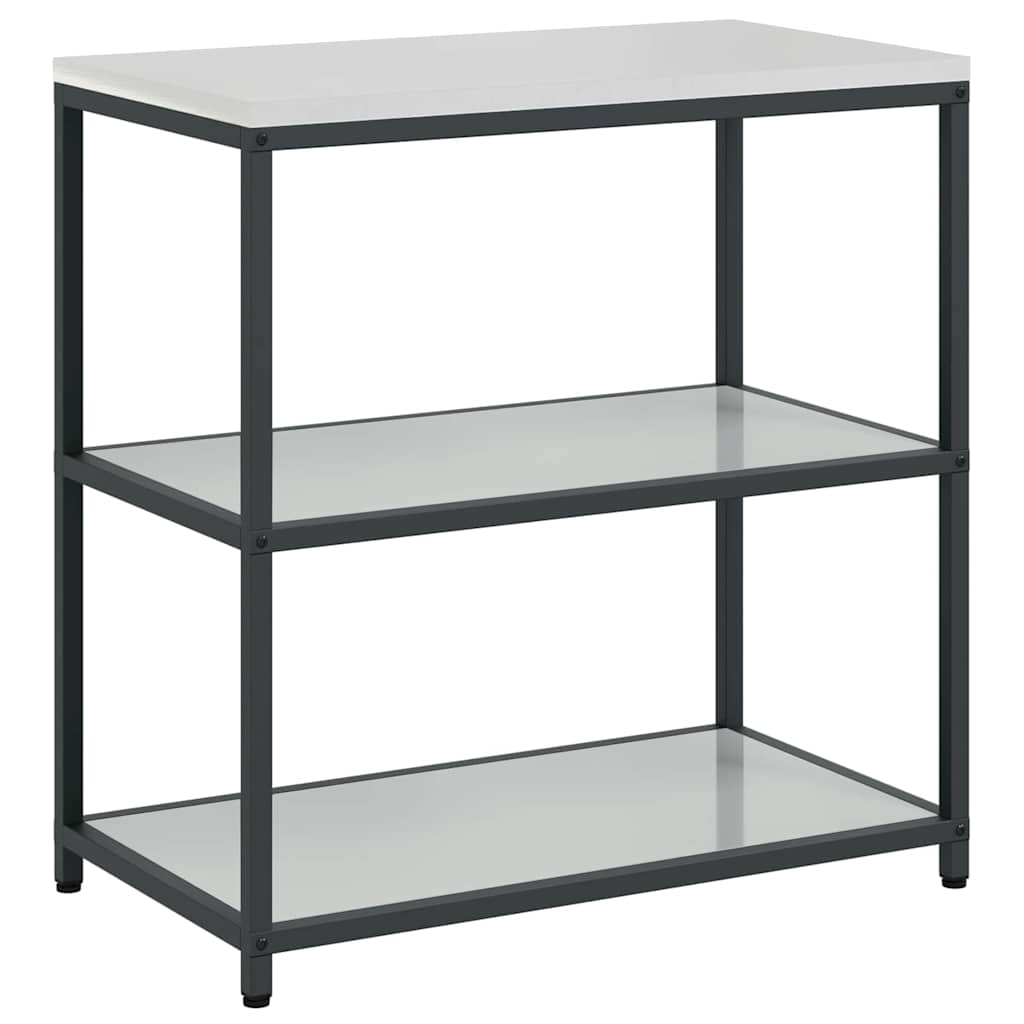 Kitchen Storage Set with Shelf 2 pcs Sliver Galvanised steel