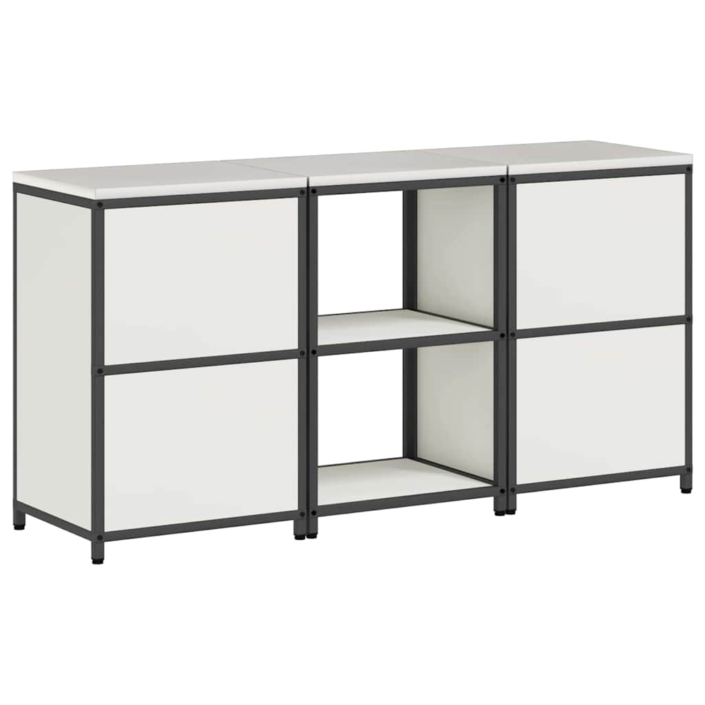 Kitchen Storage Set with Shelf 3 pcs White 180 x 50 x 92 cm