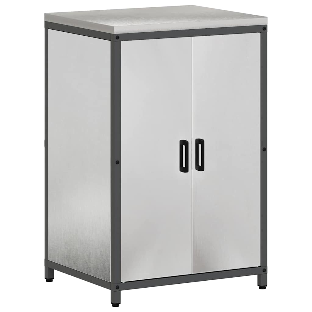 Kitchen Storage Set with Shelf 3 pcs Sliver 180 x 50 x 92 cm