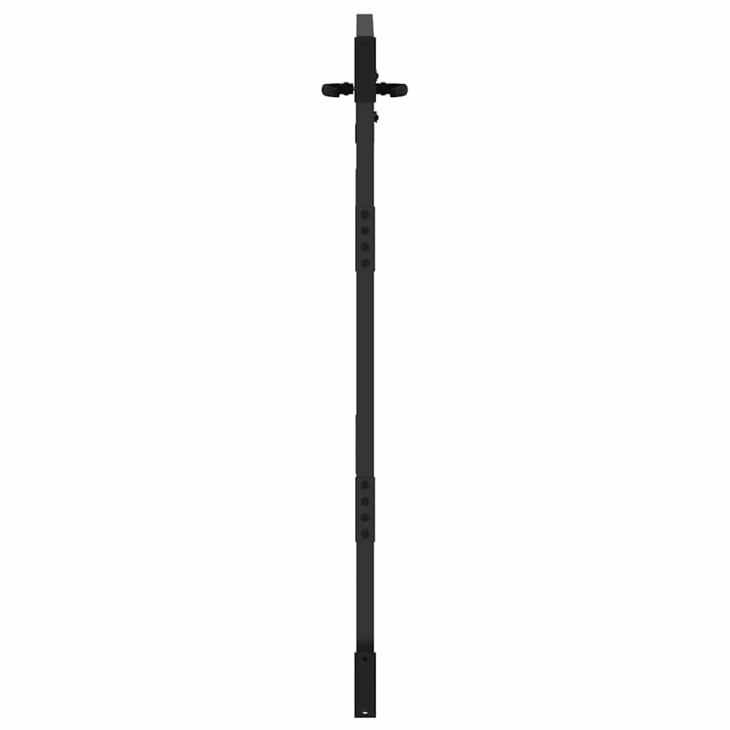 Garden Gate with Lock Black 105 x 125 cm Powder-coated steel