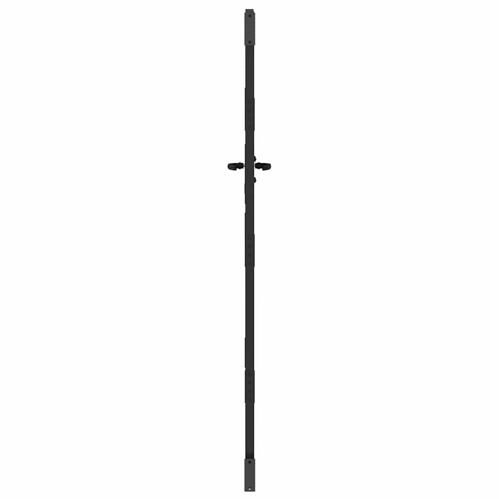 Garden Gate with Lock Black 105 x 175 cm Powder-coated steel