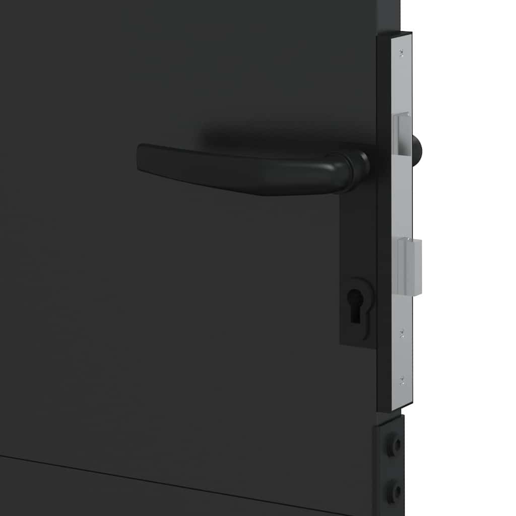 Garden Gate Black 105 x 125 cm Powder-coated steel