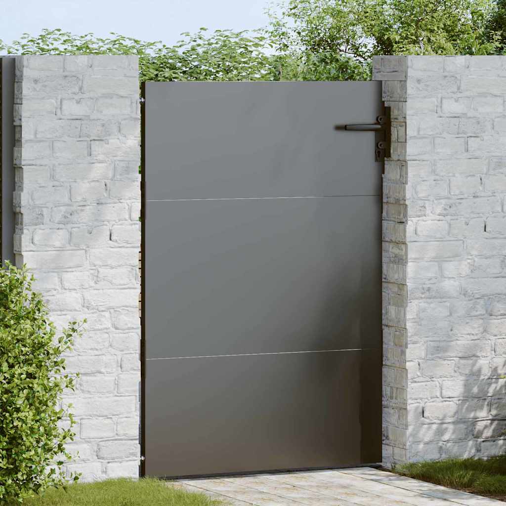 Garden Gate Black 105 x 125 cm Powder-coated steel