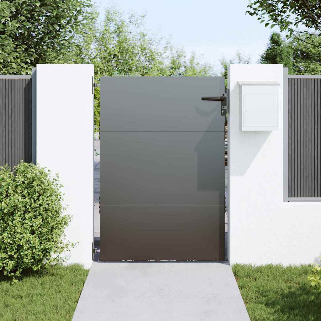 Garden Gate Black 105 x 125 cm Powder-coated steel