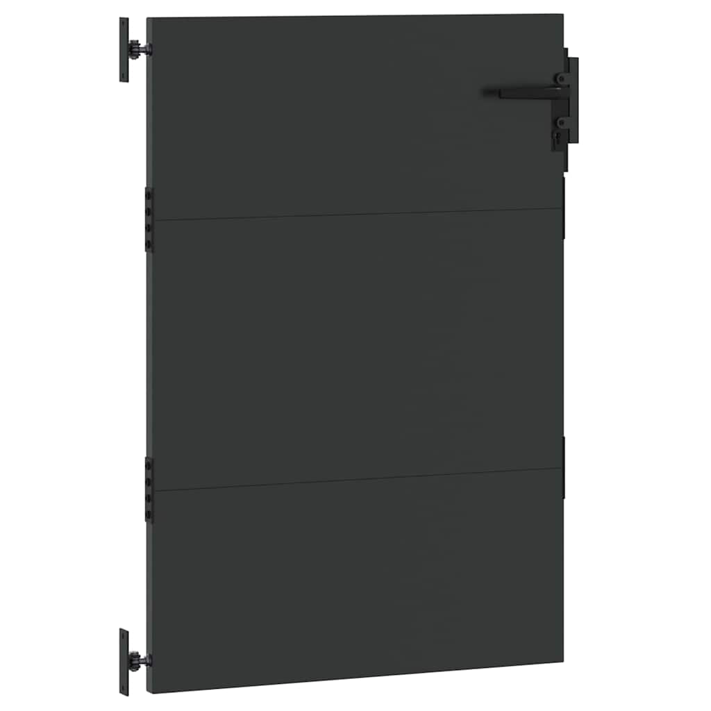 Garden Gate Black 105 x 125 cm Powder-coated steel