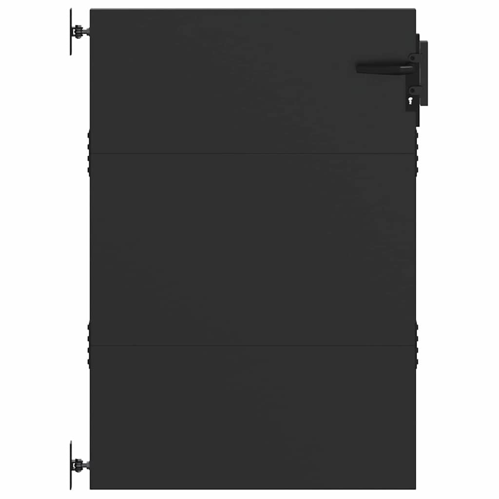 Garden Gate Black 105 x 125 cm Powder-coated steel