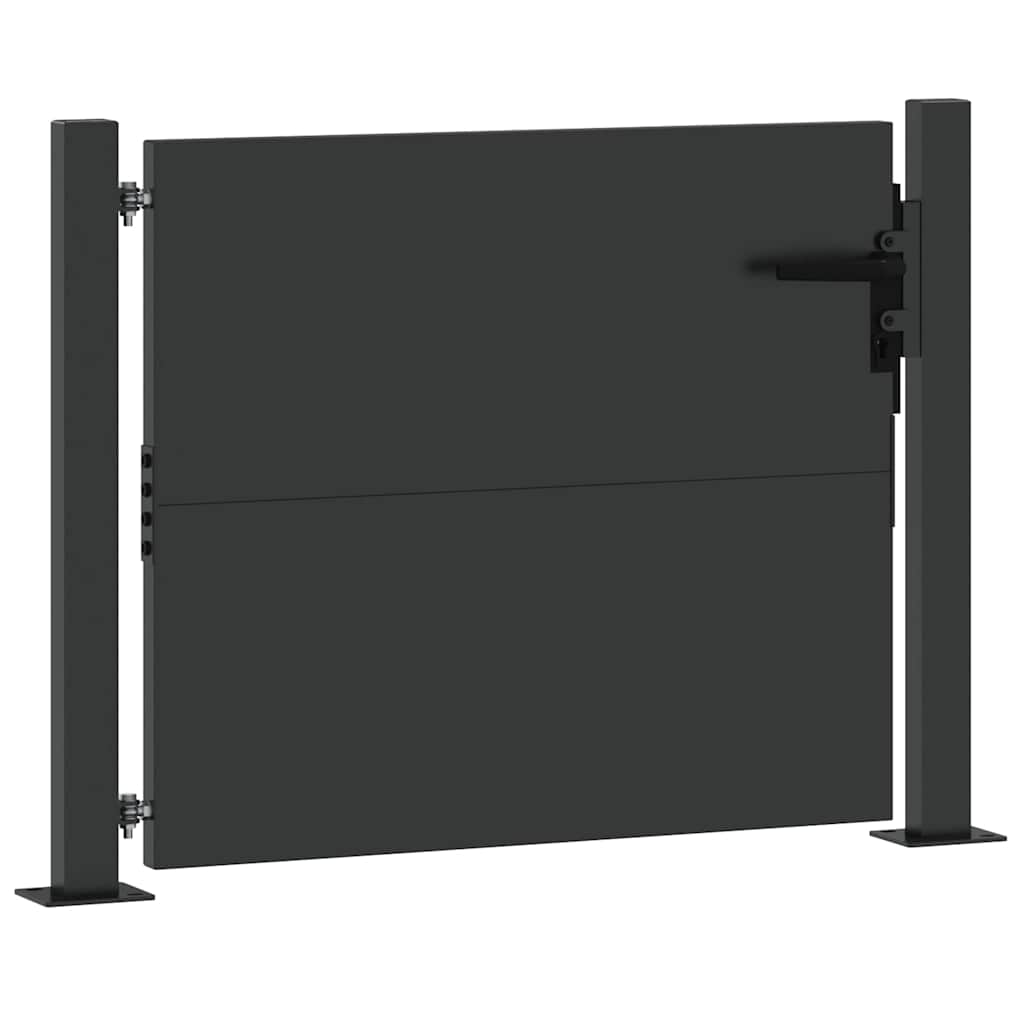 Garden Gate Black 105 x 100 cm Powder-coated steel
