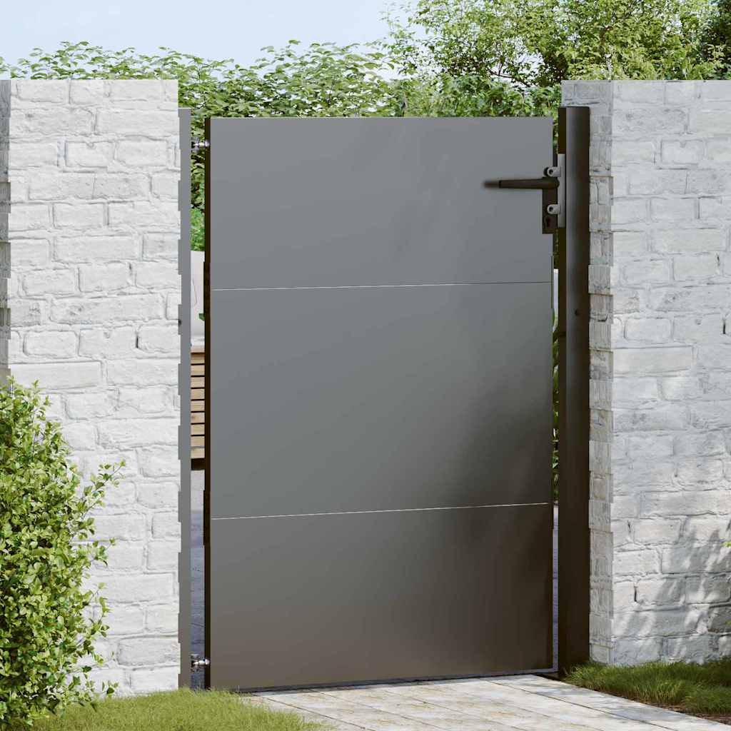 Garden Gate Black 105 x 125 cm Powder-coated steel