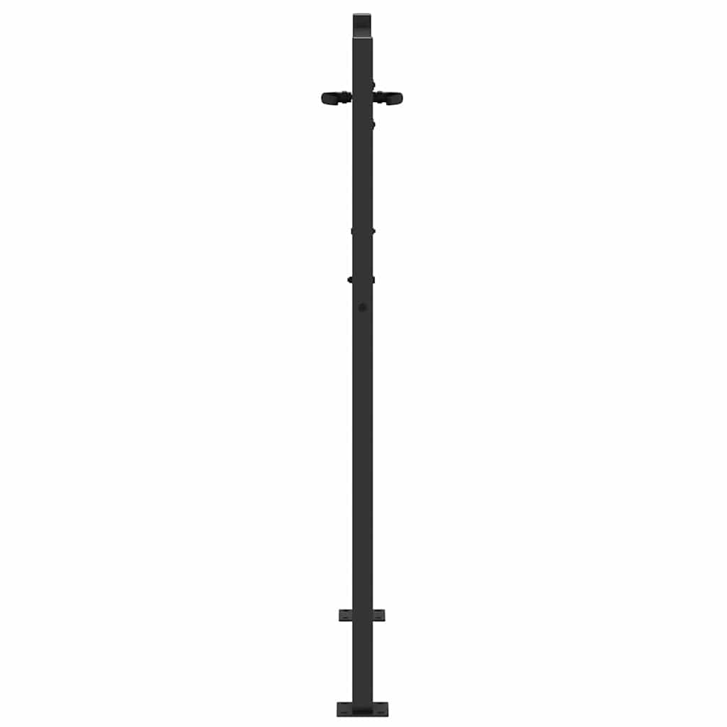 Garden Gate Black 105 x 125 cm Powder-coated steel