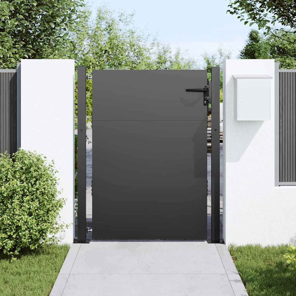 Garden Gate Black 105 x 150 cm Powder-coated steel